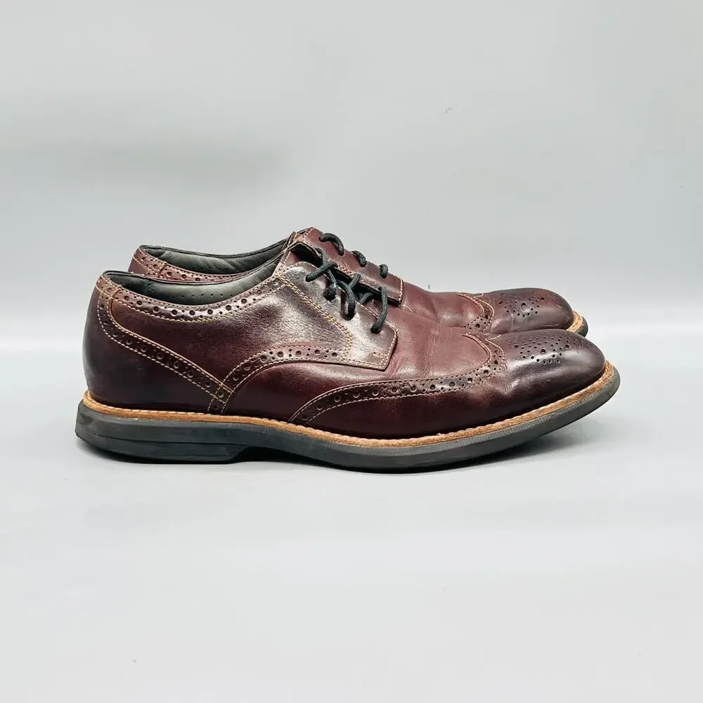 Sperry Shoes Mens 11 Brown Leather Top Sider Gold Cup Wingtip Oxford Brogue
